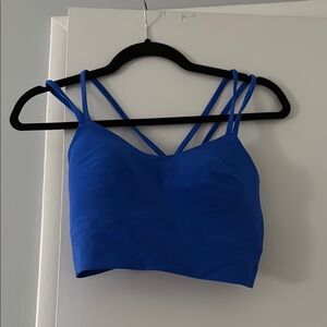 Lululemon long line like a cloud bra, size 12, bright blue
